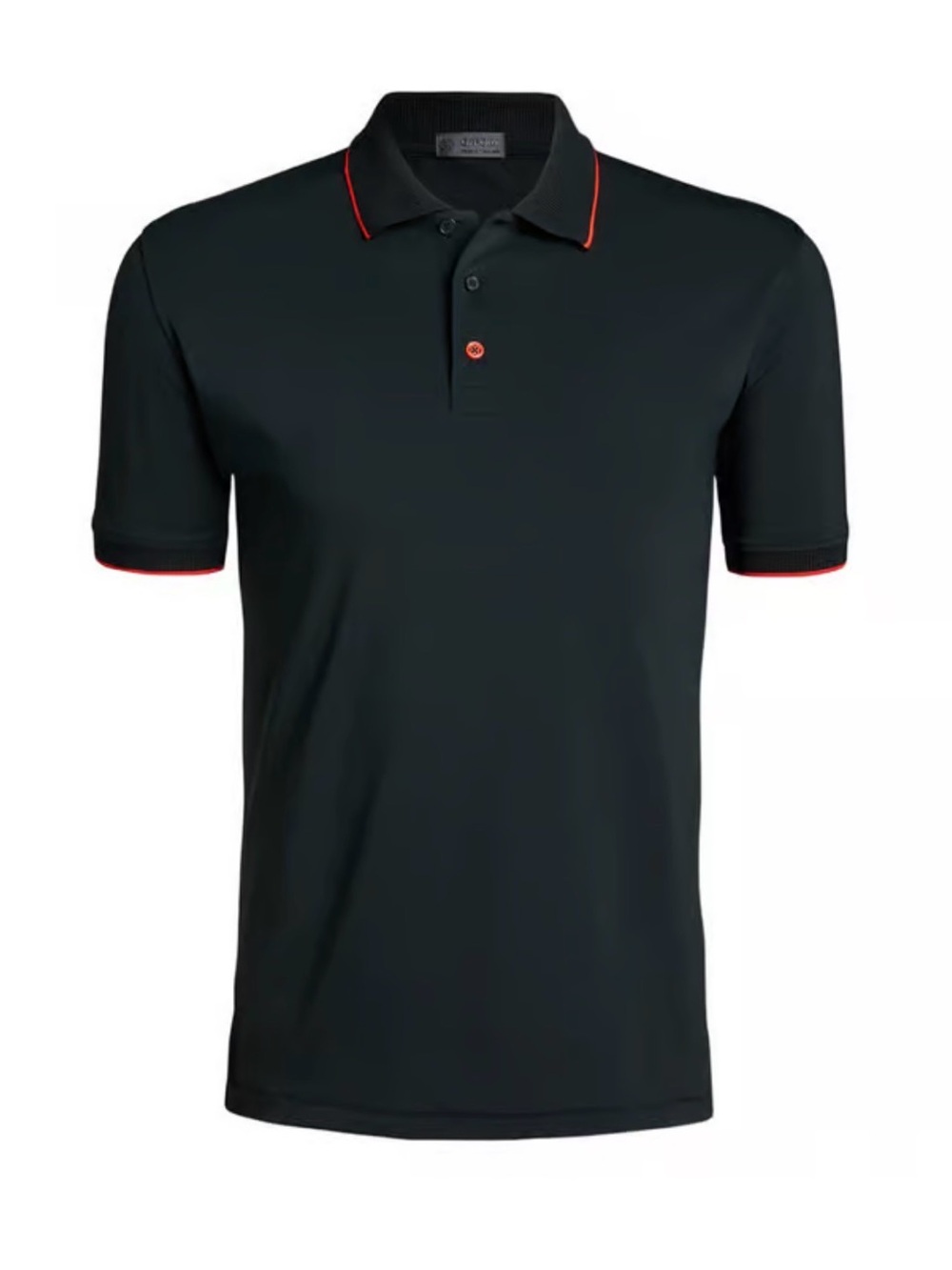 G/FORE Mens Golf Polo Shirt Black Red Trim  XL